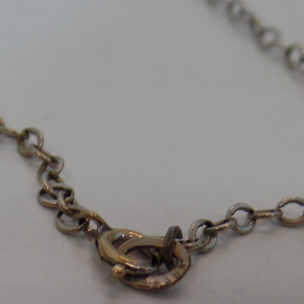 VINTAGE PREMIER DESIGNS *MIRA* SILVER & GOLD-PLATED NECKLACE EXTENDER/SLIDE 22" - Picture 11 of 15